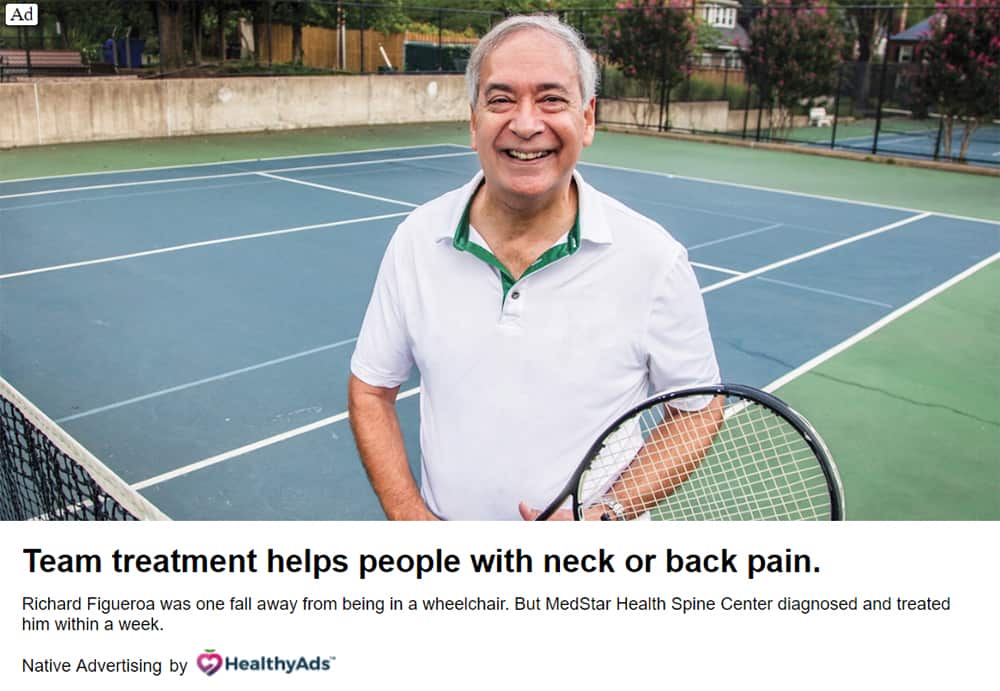 Medstar Health Spine Center – Native Advertising Examples Medstar Health Spine Center - Native Advertising Examples