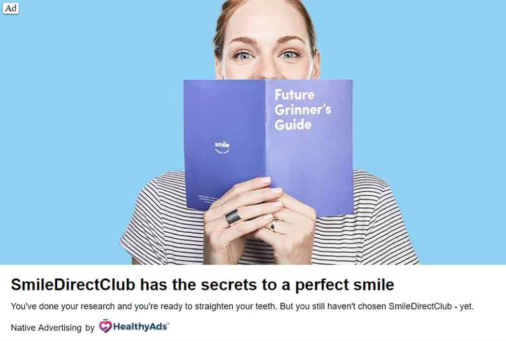 SmileDirectClub - Native Advertising Examples