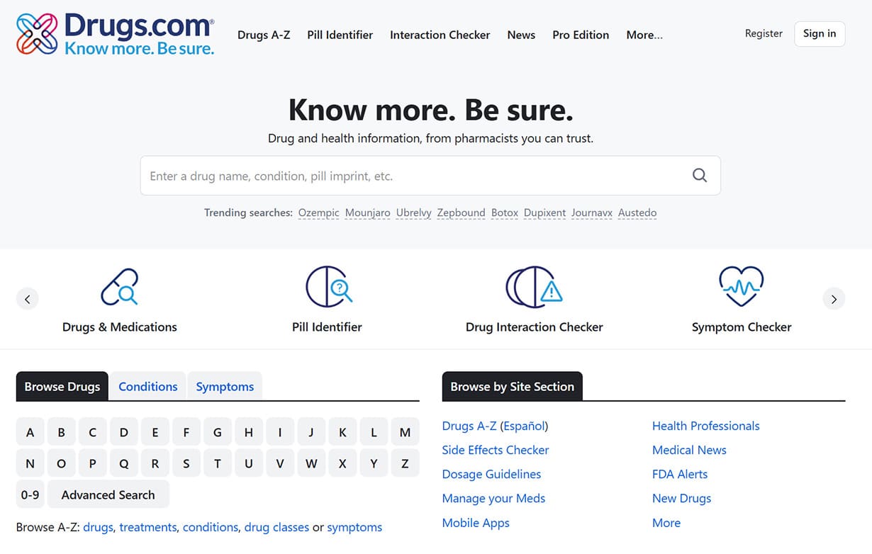 drugs.com – Top 10 Health Website drugs.com - Top 10 Health Website