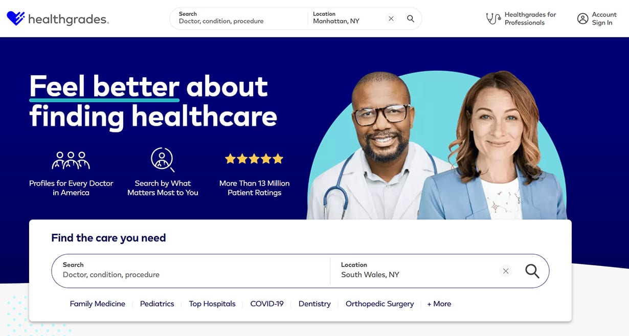 HealthGrades – Top 10 Health Website HealthGrades - Top 10 Health Website