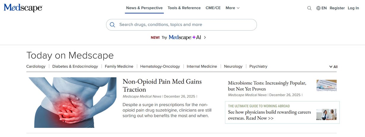 Medscape – Top 10 Health Website Medscape - Top 10 Health Website