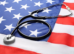 HCP Targeting with USA Flag & Stethoscope